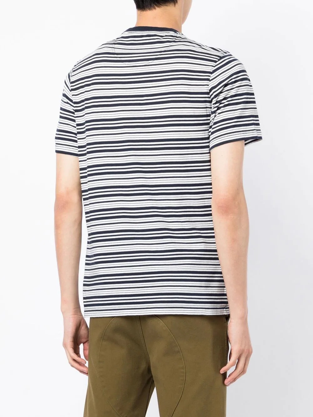 logo-print striped T-shirt - 4