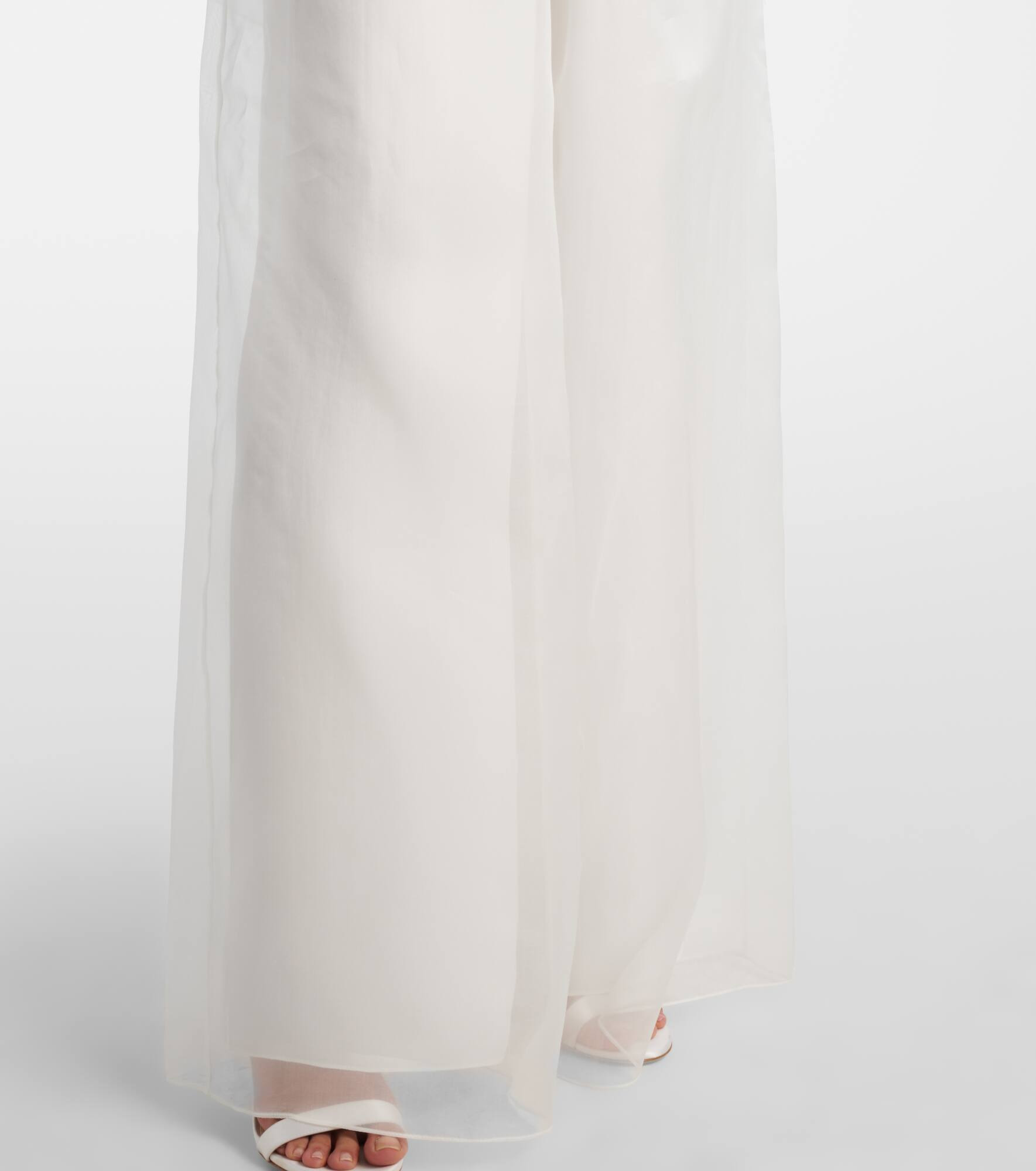 Tunca semi-sheer silk gown - 5