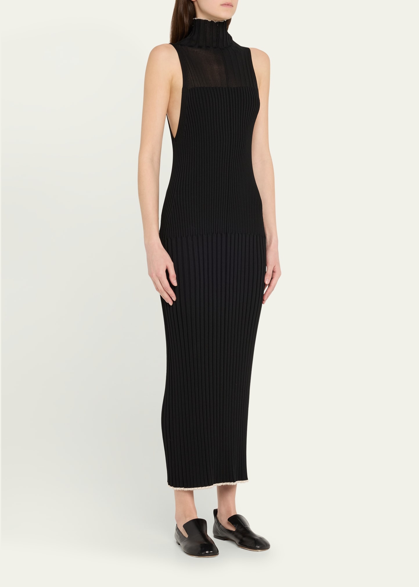 Maia Ribbed Turtleneck Dress - 4