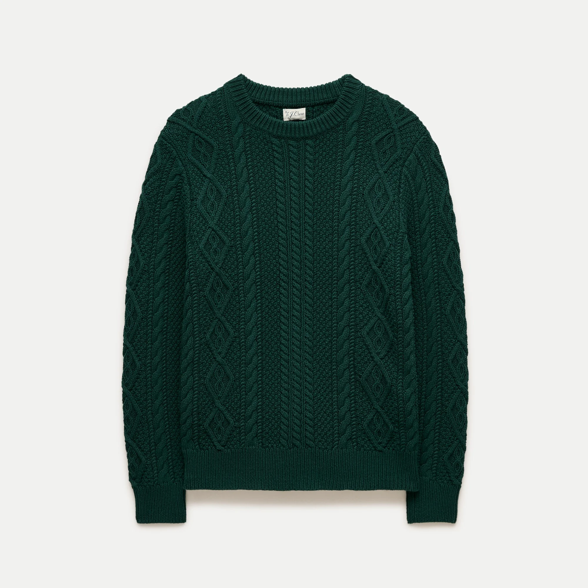Cable-knit fisherman sweater in cotton - 1