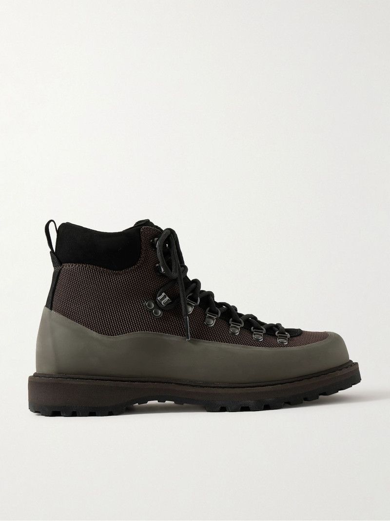Roccia Vet Sport Suede and Rubber-Trimmed Tech-Shell Hiking Boots Brown - 1