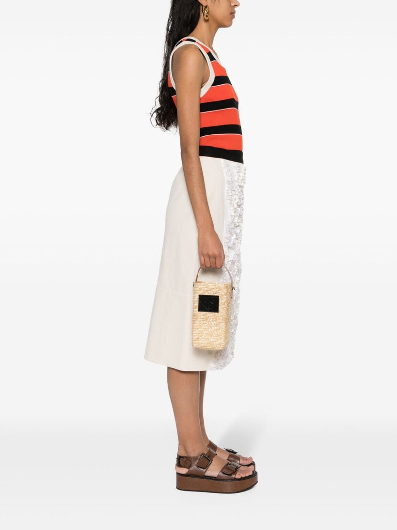 Plan C Pili and Bianca straw bucket bag outlook