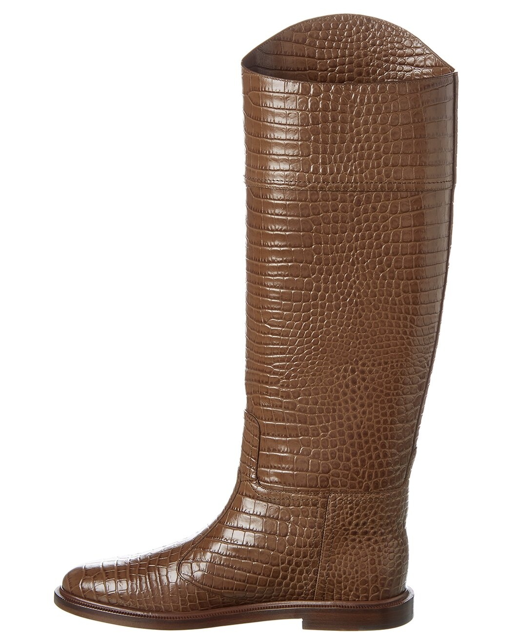 FENDI Karligraphy Croc-Embossed Leather Boot - 2