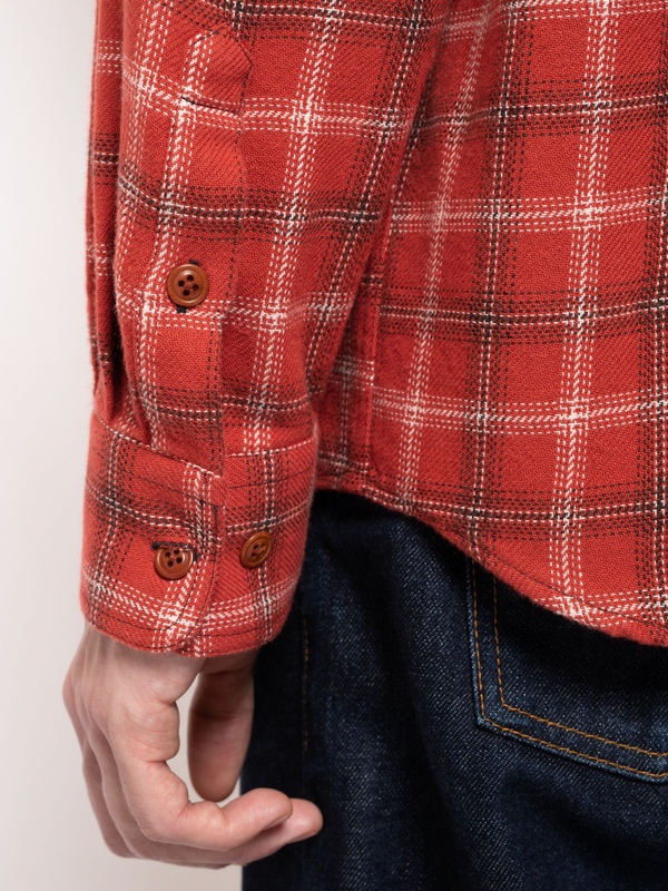 Filip Flannel Lumber Check Poppy Red - 5