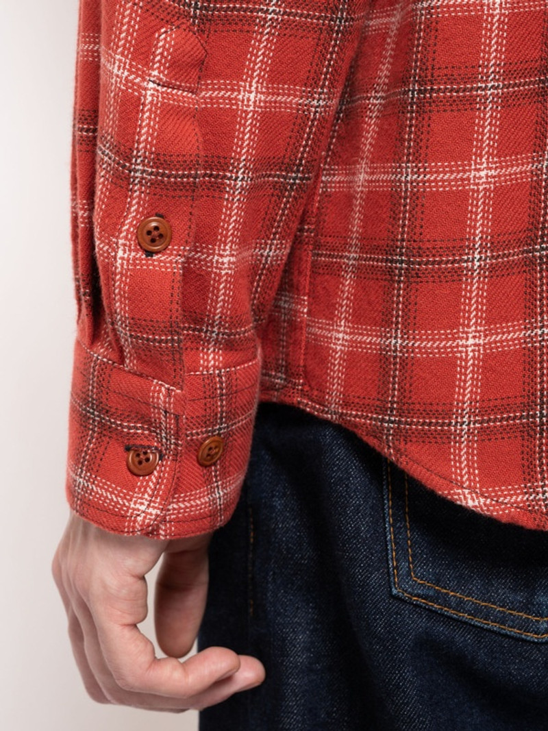 Filip Flannel Lumber Check Poppy Red 5