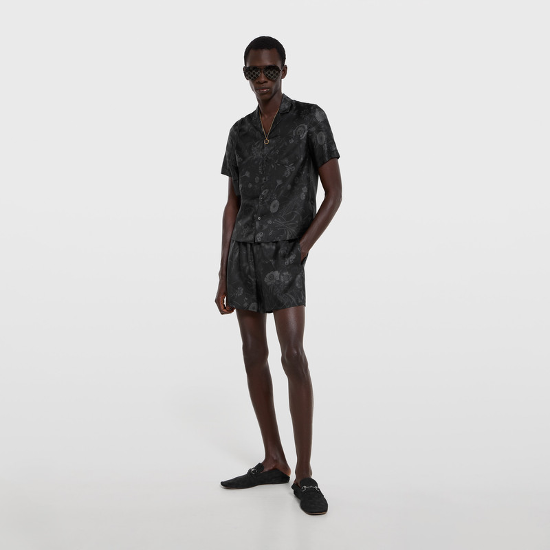 GUCCI Printed silk twill bowling shirt outlook