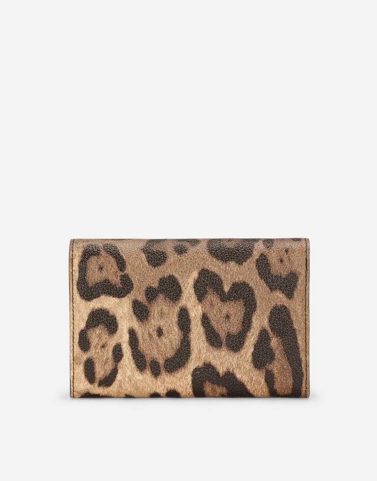 Leopard-print Crespo bifold wallet with branded plate - 3