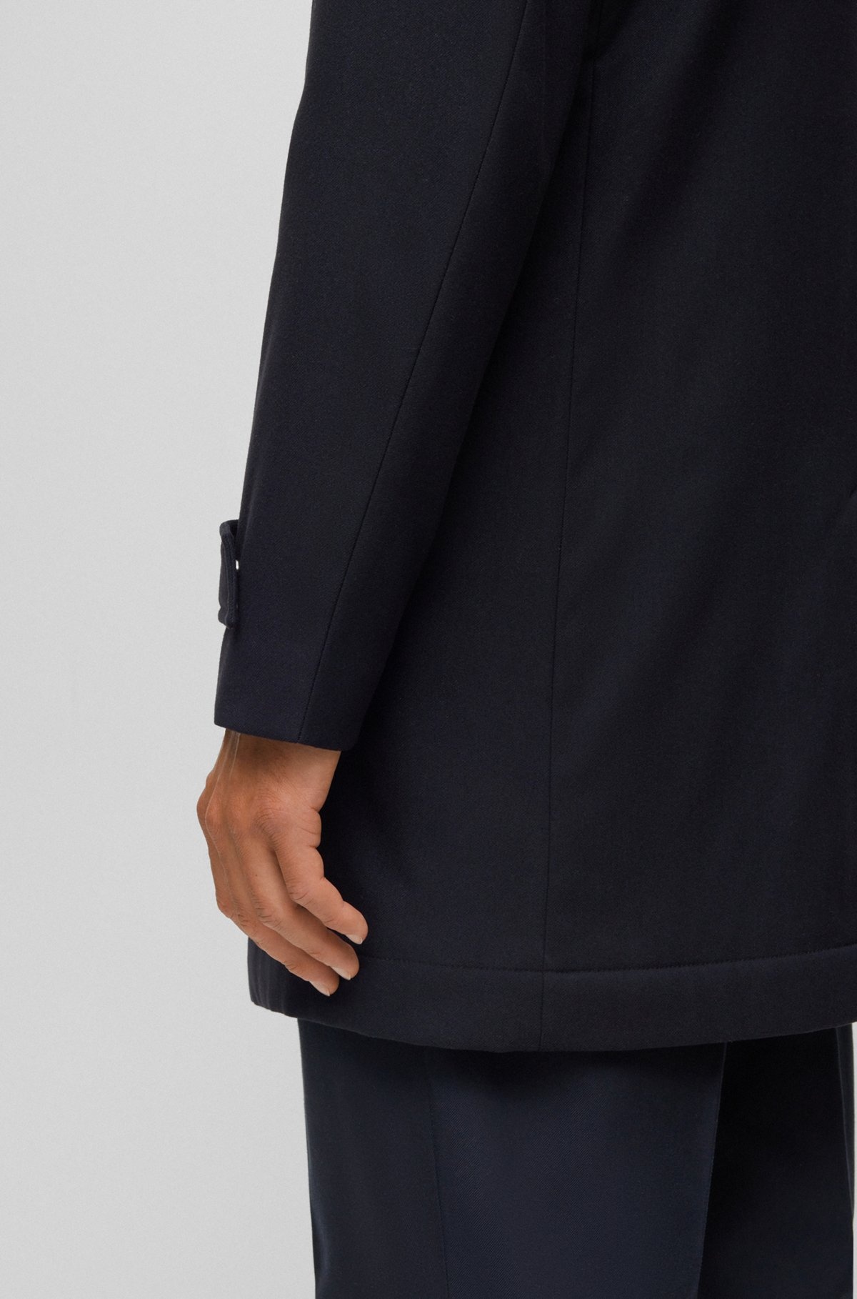 REGULAR-FIT COAT IN A RAIN-RESISTANT WOOL BLEND - 7