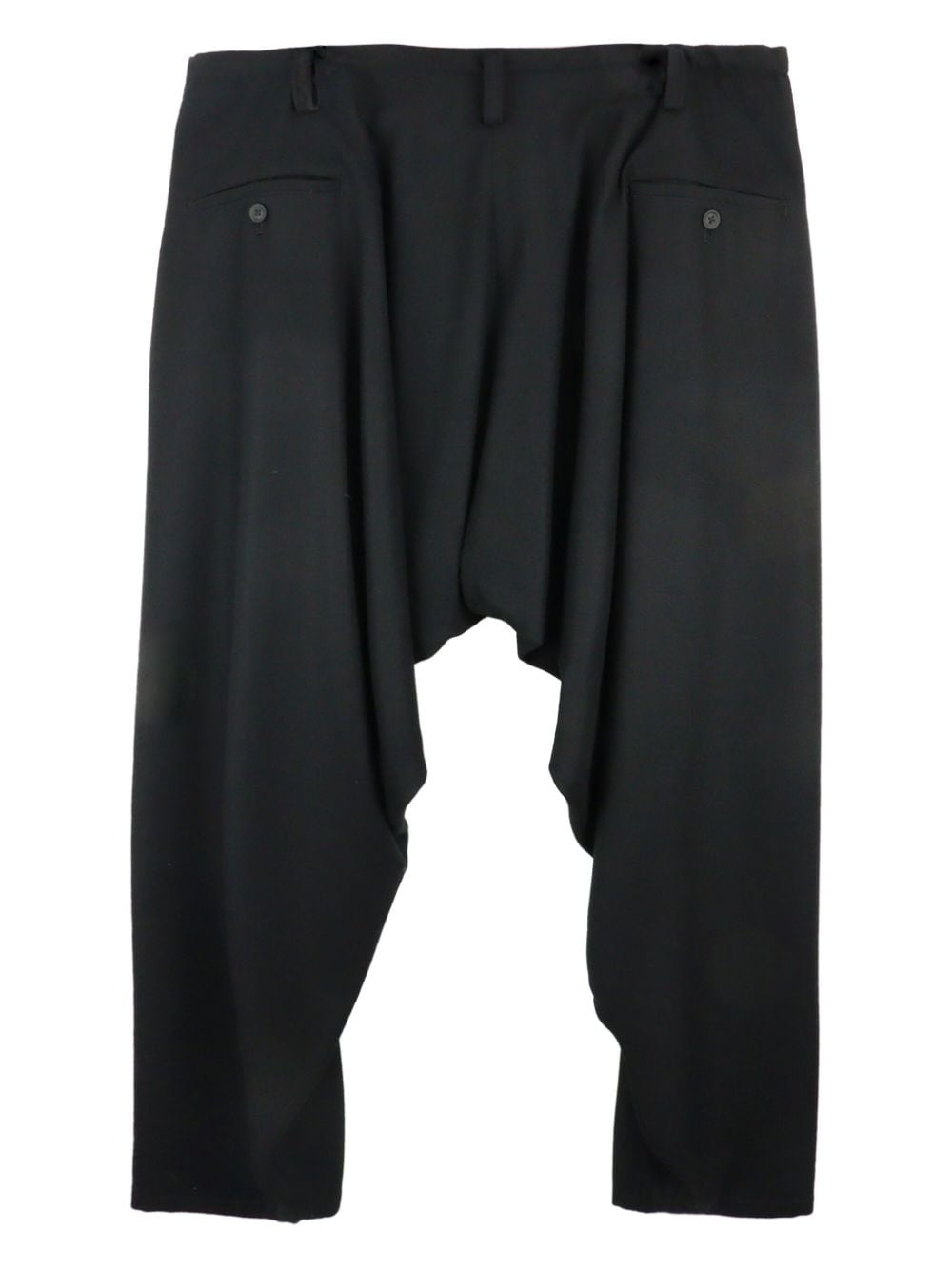 drop-crotch wool trousers - 2