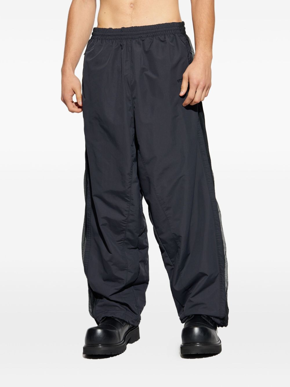 mesh-panel trousers - 2