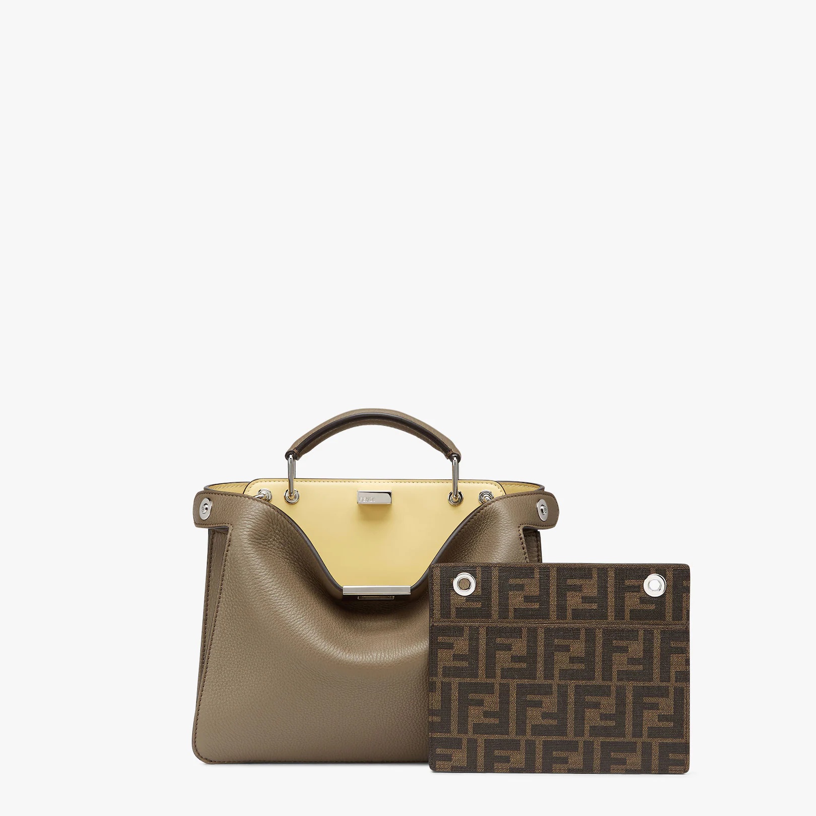 Gray leather bag - 2
