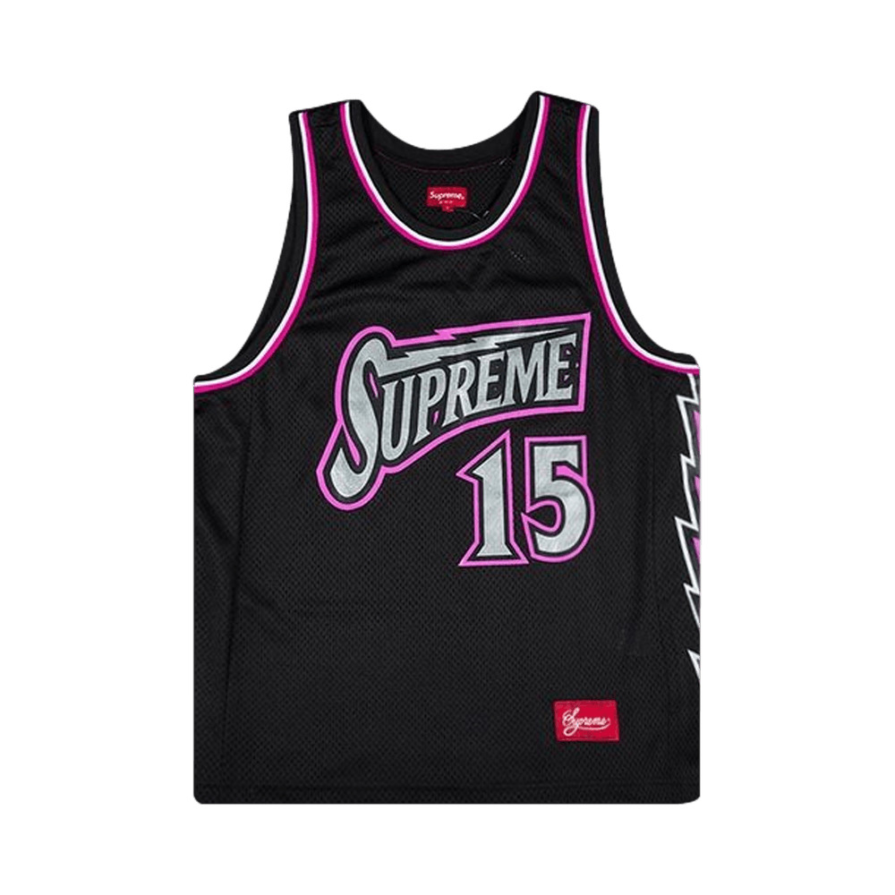 Supreme Bolt Basketball Jersey 'Black' - 1