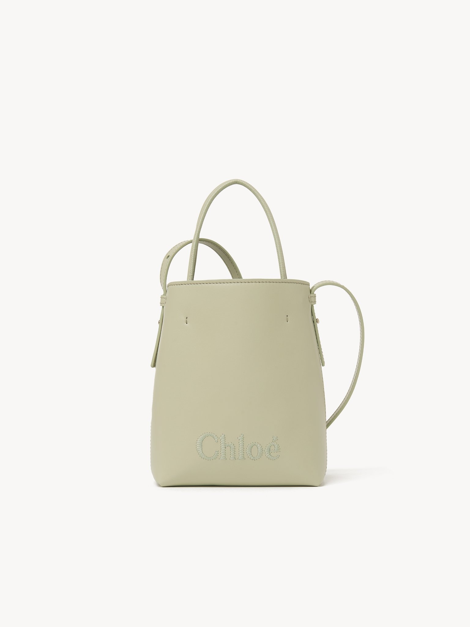 MICRO CHLOÉ SENSE TOTE BAG IN LEATHER - 1