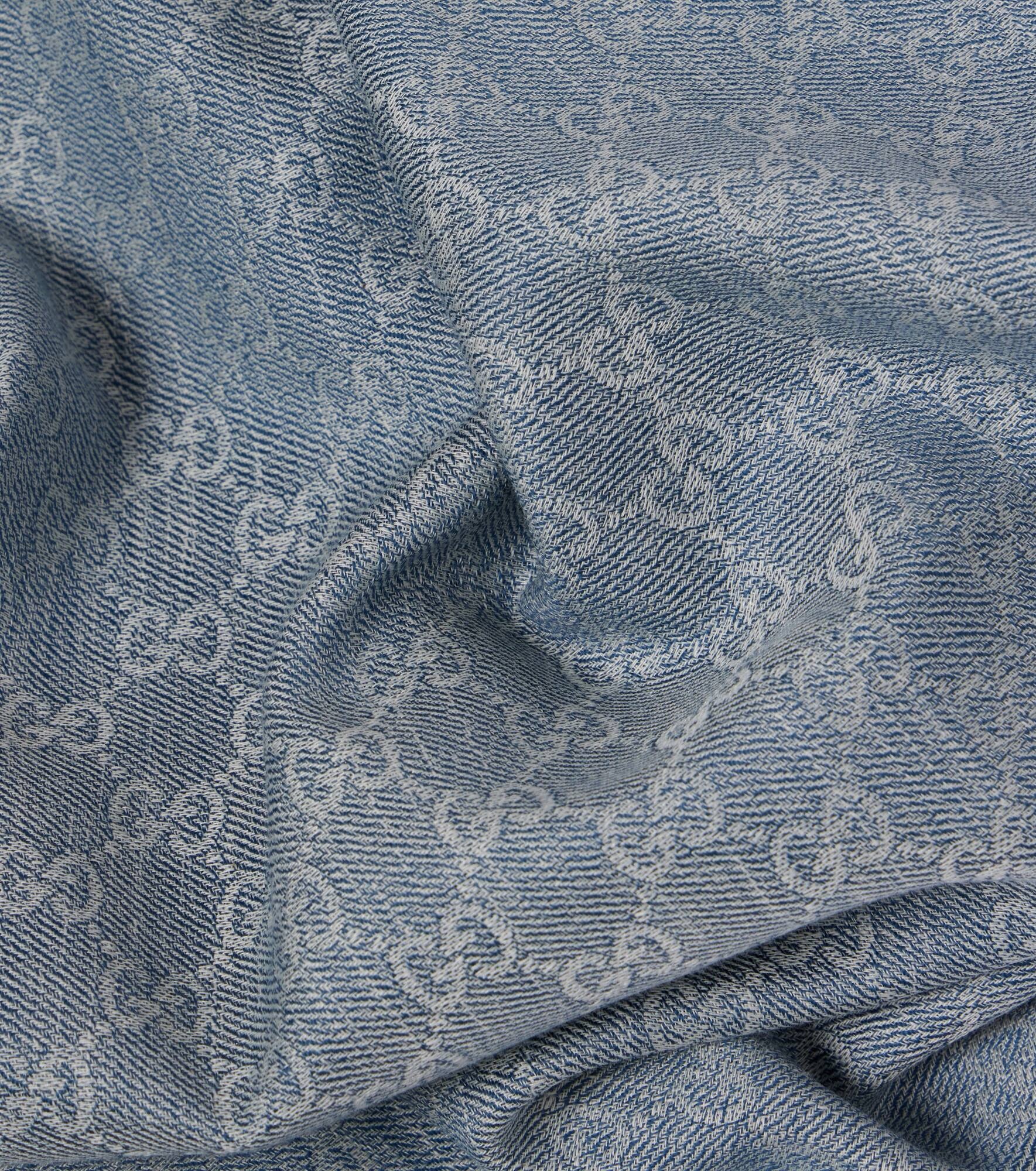 GG cotton, wool, and silk scarf - 3