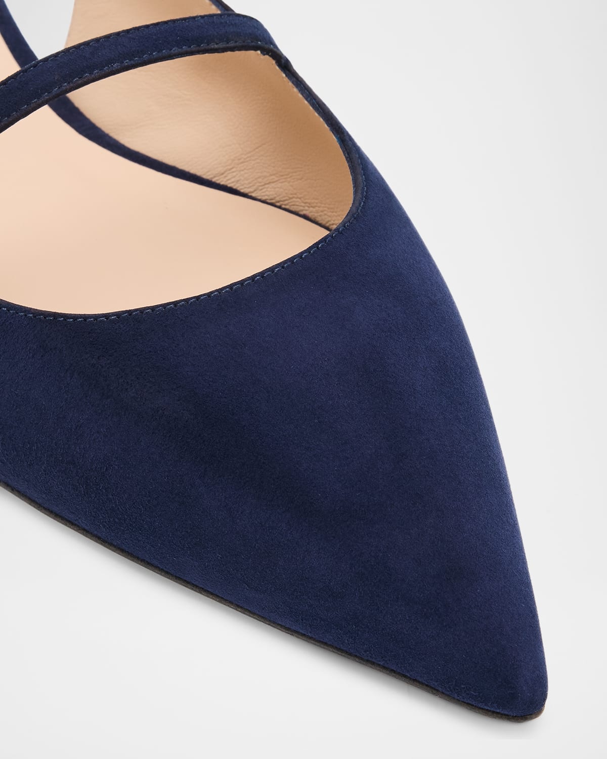 Emilia Suede Mary Jane Slingback Ballerina Flats - 6