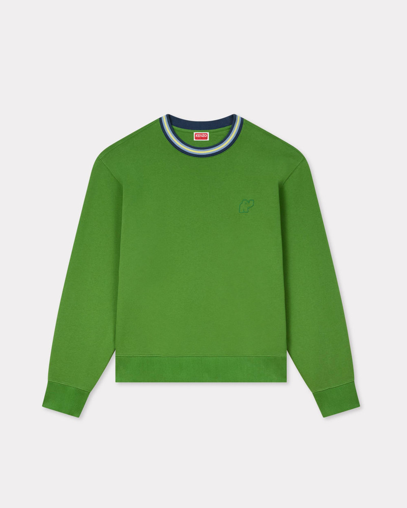 'KENZO Elephant Logo' embroidered sweatshirt in cotton 1