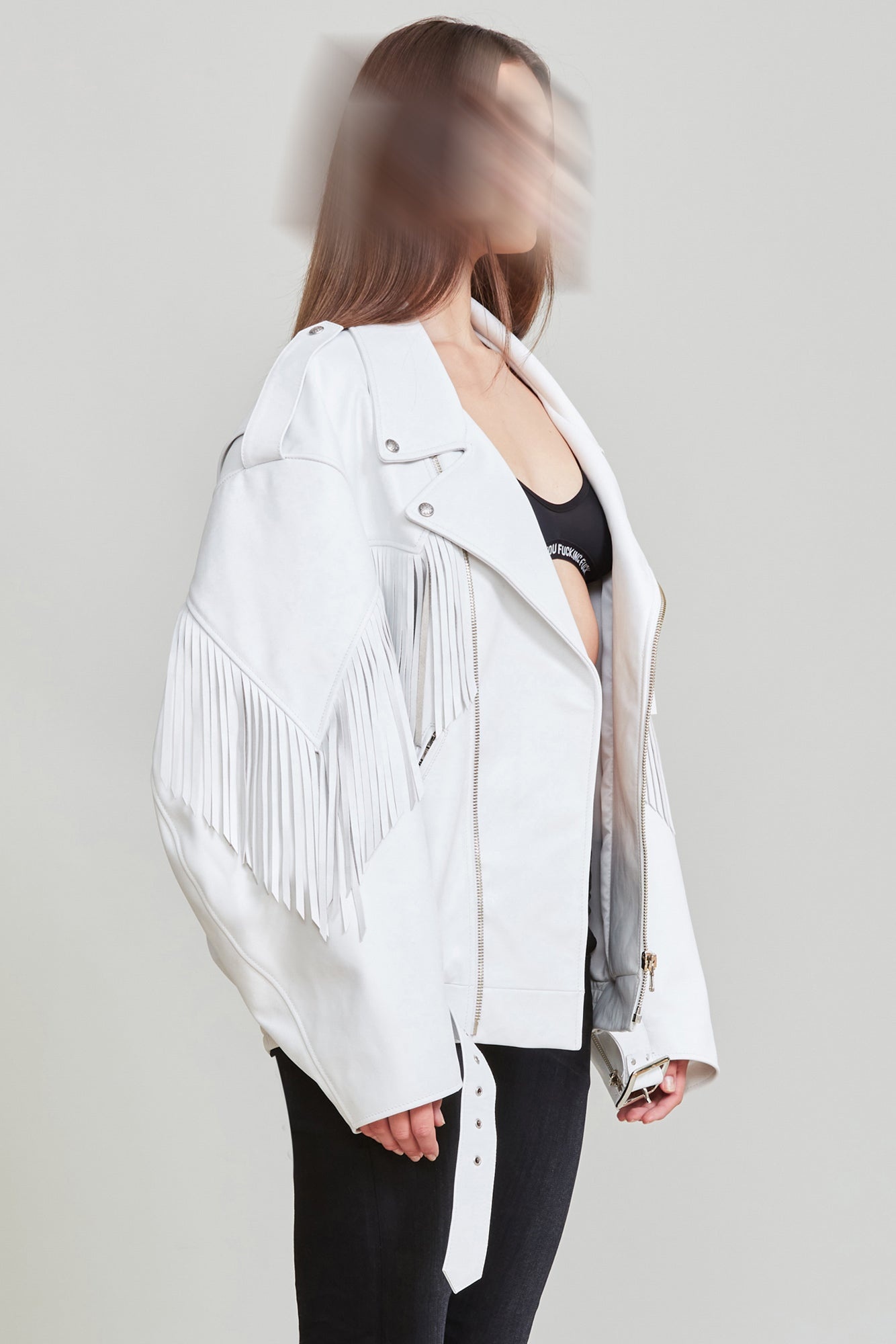 Fringe Oversized Motorcycle Bomber | R13 Denim Official Site - 3