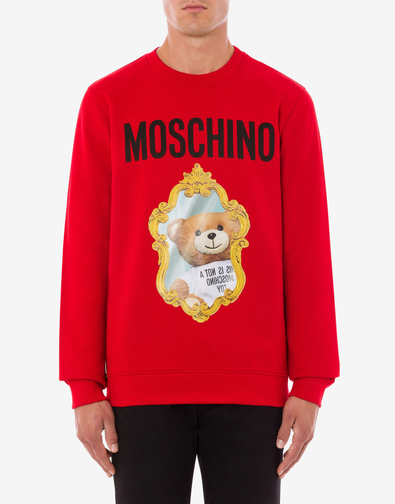 Moschino MIRROR TEDDY BEAR ORGANIC COTTON SWEATSHIRT outlook