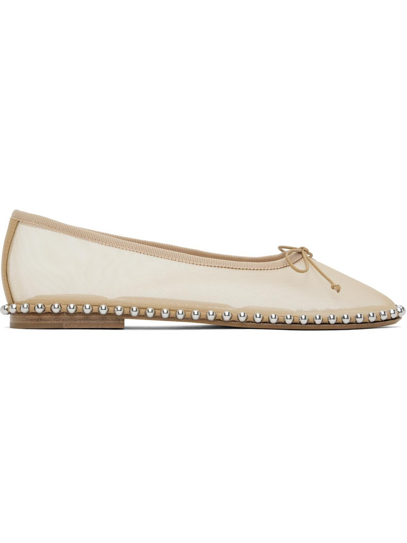 Beige Lina Ballchain Ballerina Flats - 1