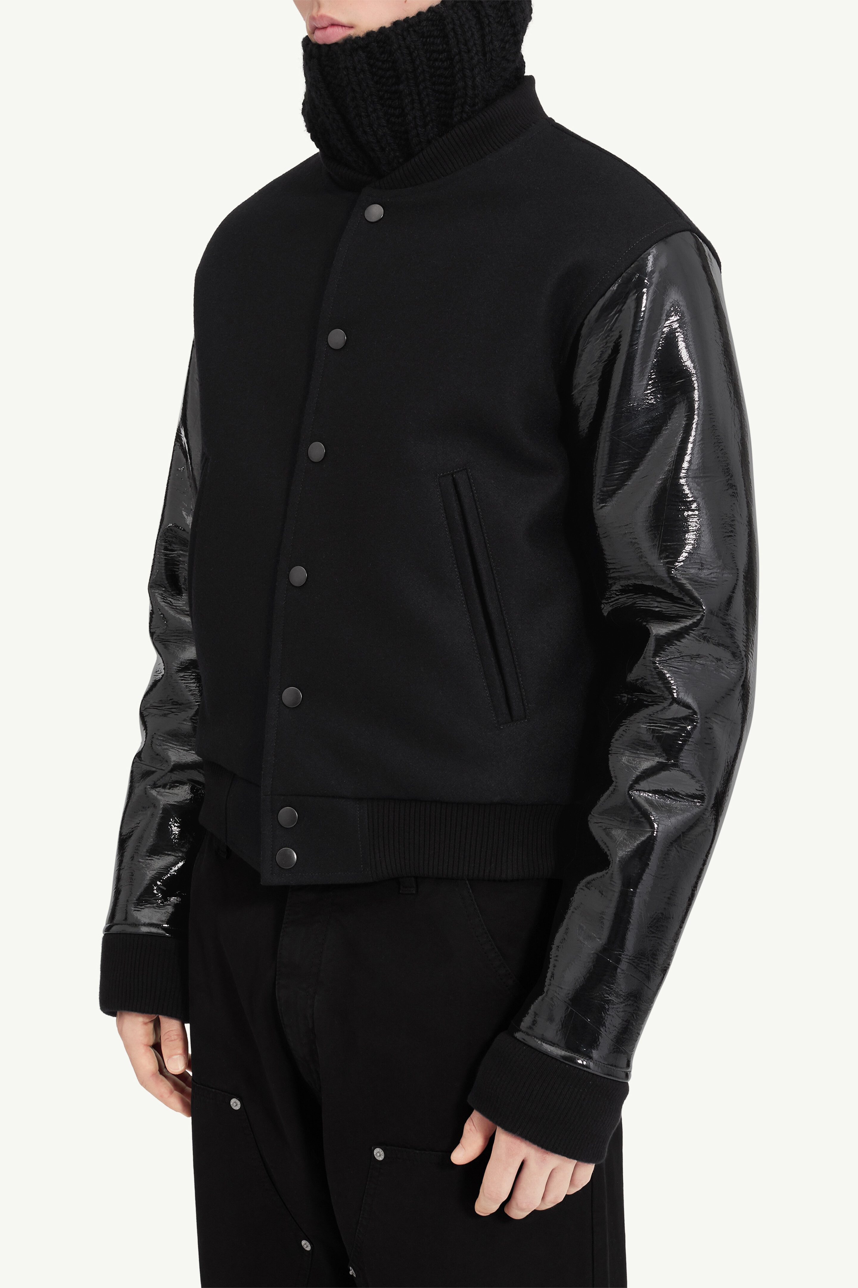 Wool blend varsity jacket - 5