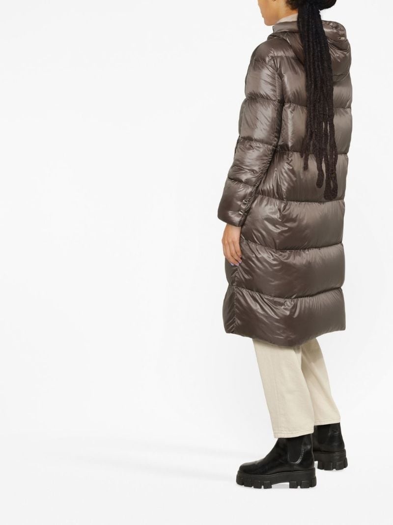 quilted padded zipped coat - 3