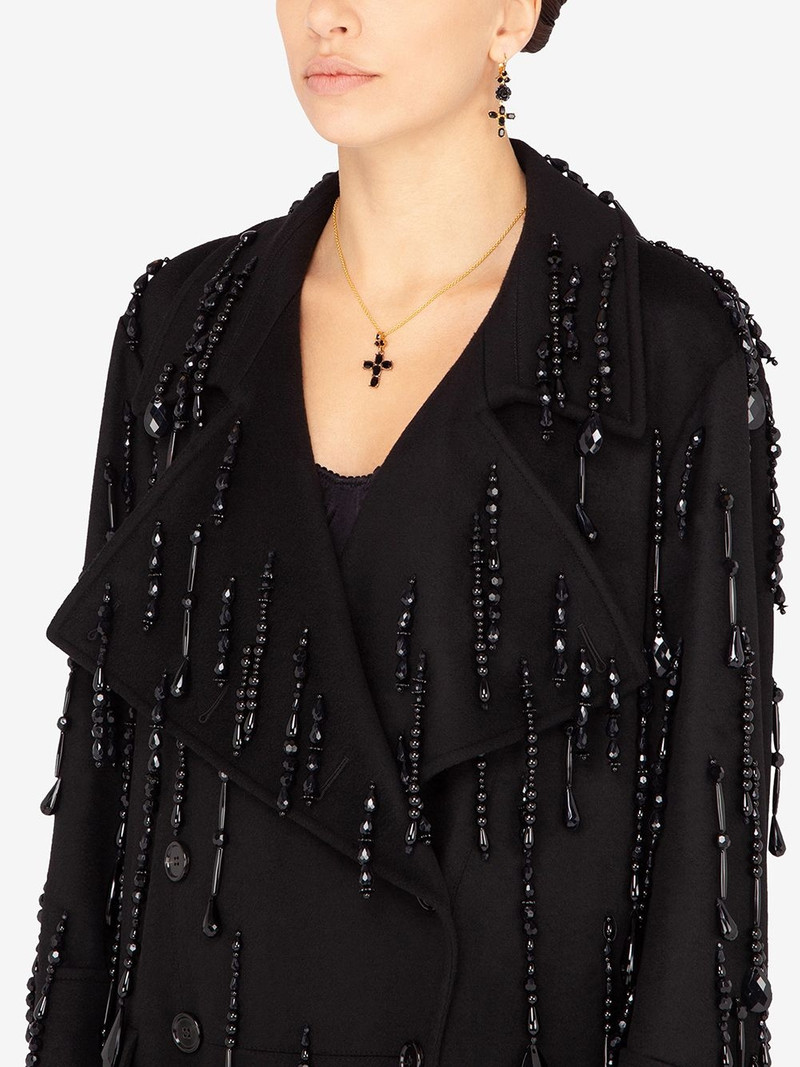 bead-embellished double-breasted coat 6