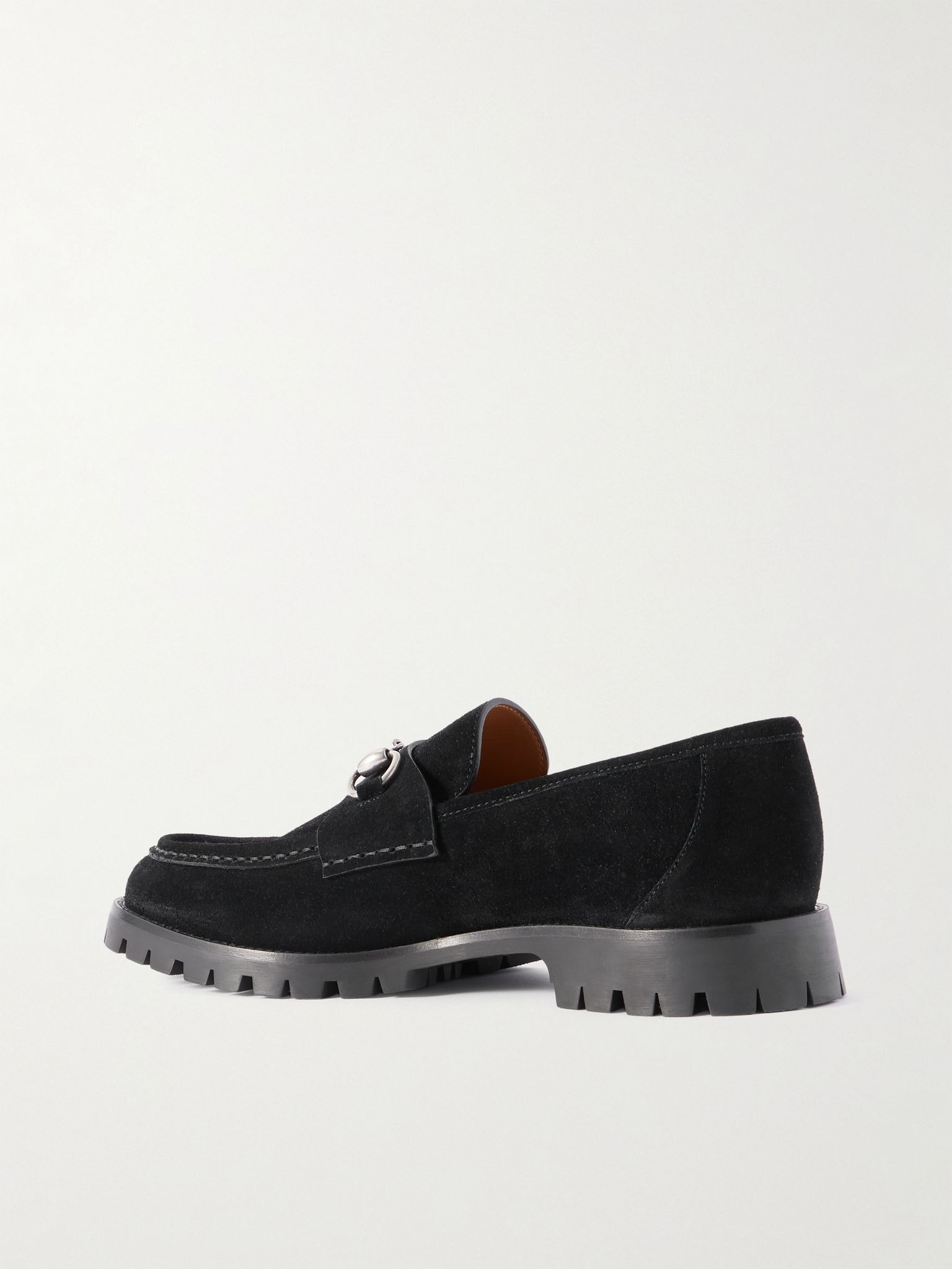 Sylke Horsebit-Embellished Suede Loafers Black - 4
