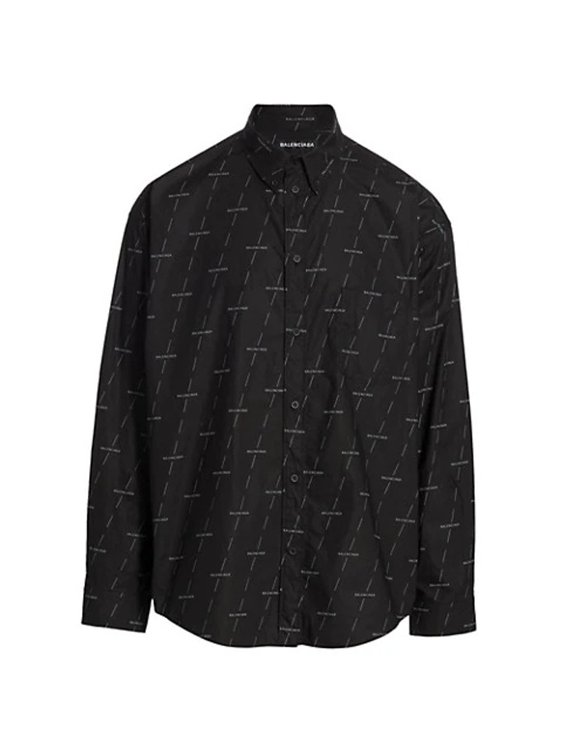 oversized logo print shirt - 1