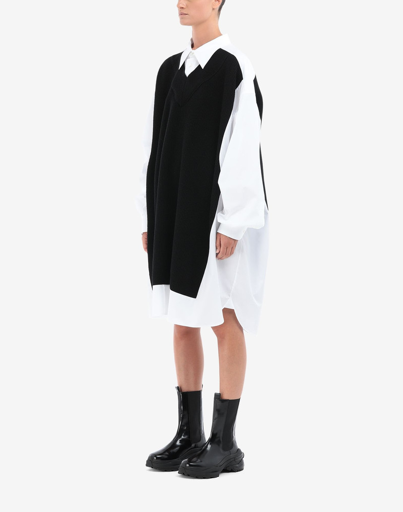 Spliced knit shirt-dress 5