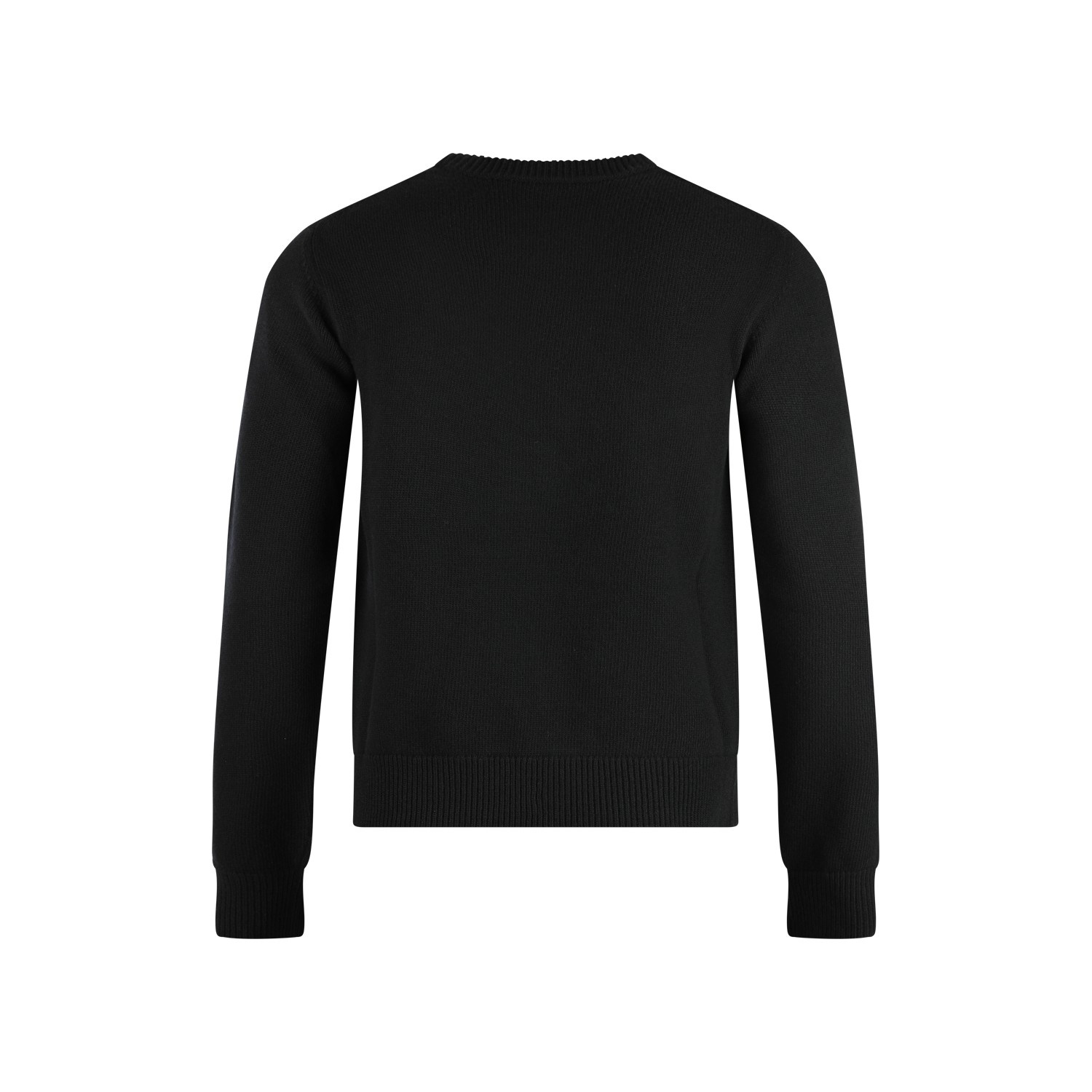 BLACK WOOL KNITWEAR - 2