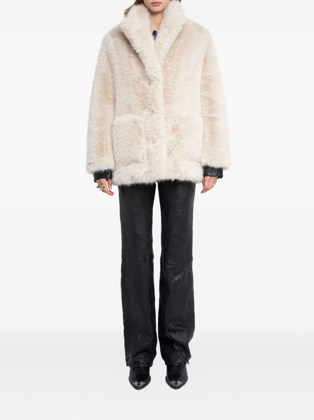 shawl-collar coat - 2