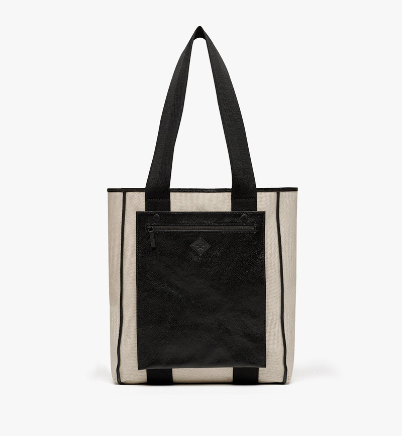 Reversible Diamond Tote in Canvas Leather Mix 8