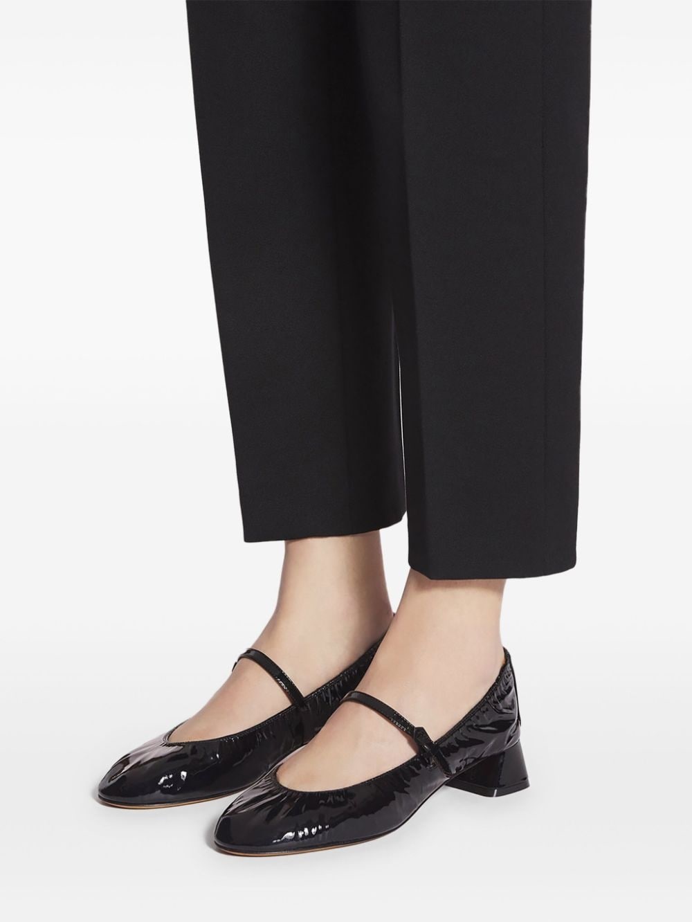 wedge-heel leather ballerinas - 4