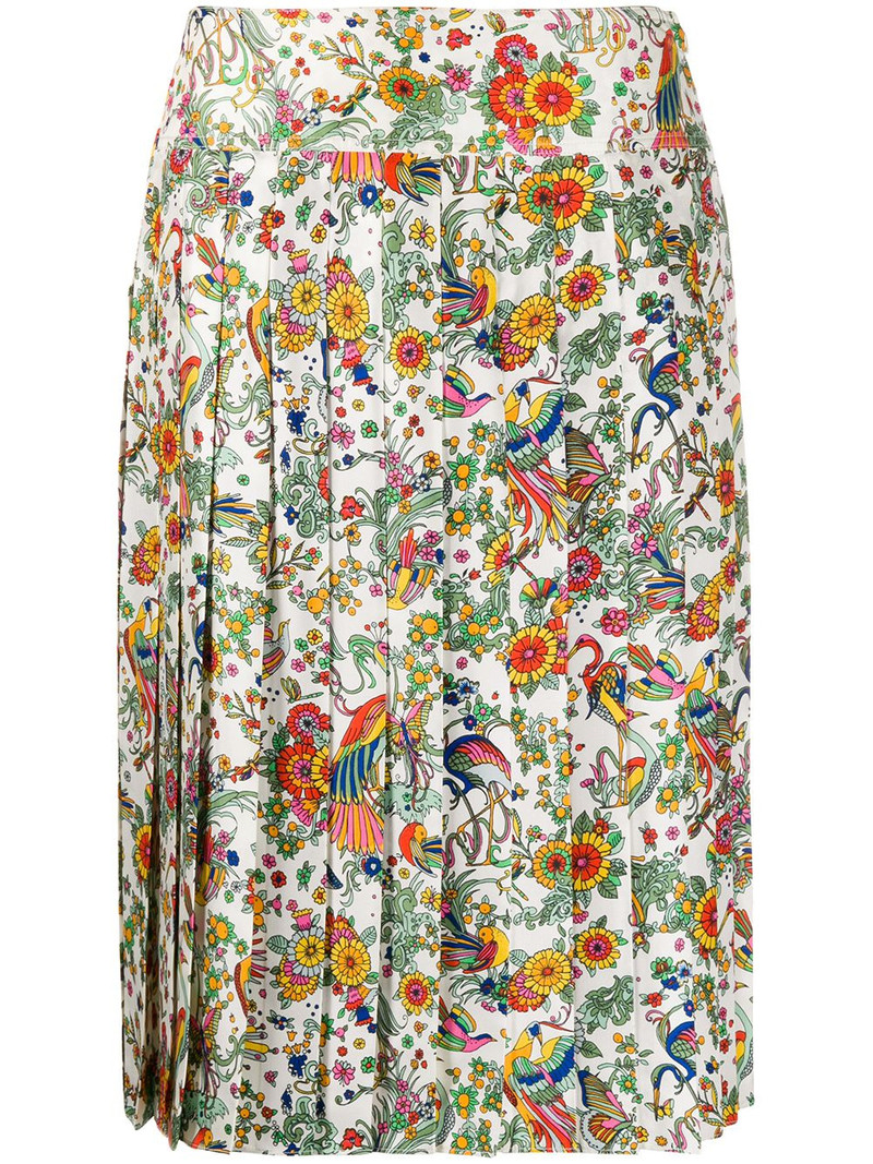 floral print pleated skirt 1