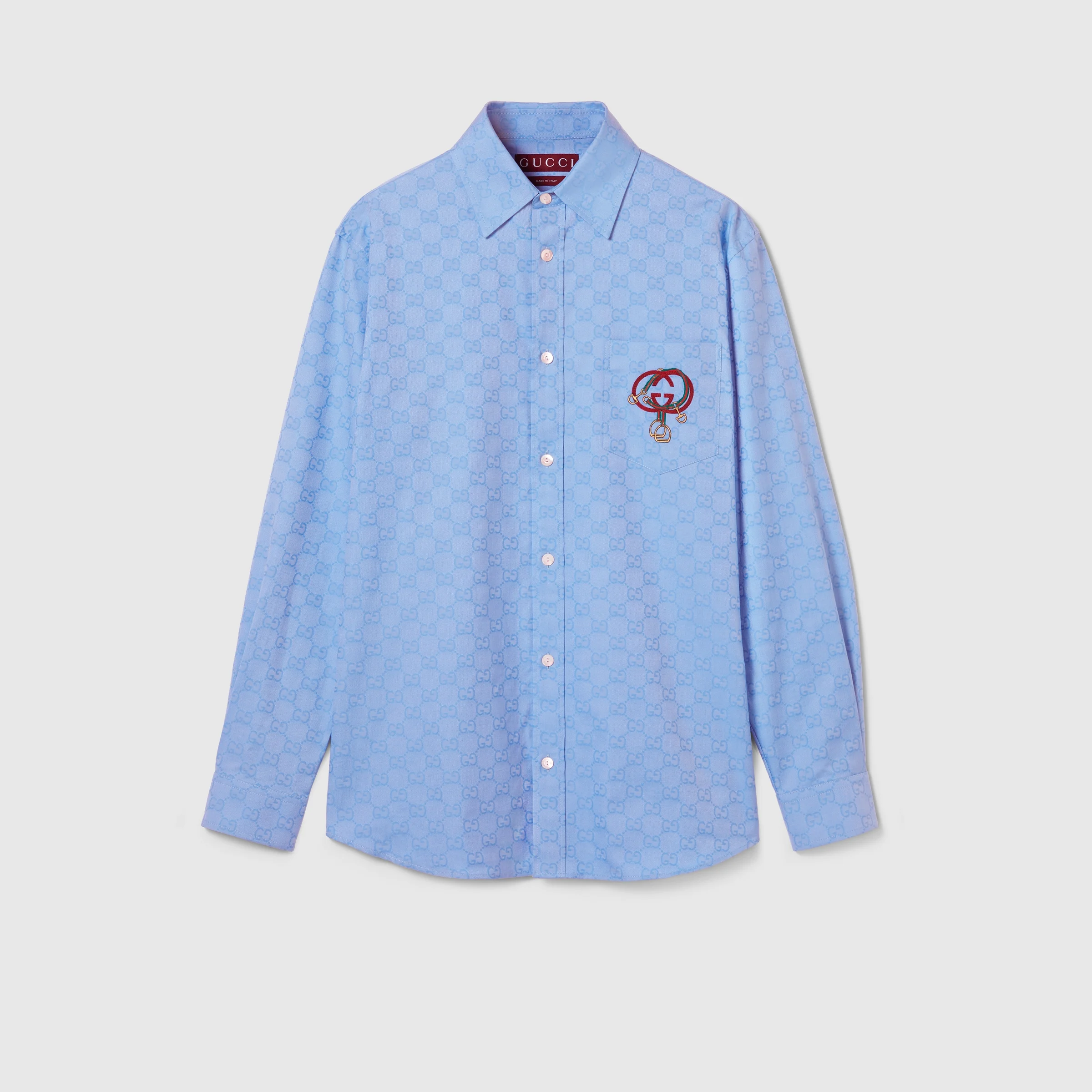 GG Oxford cotton shirt with embroidery - 1