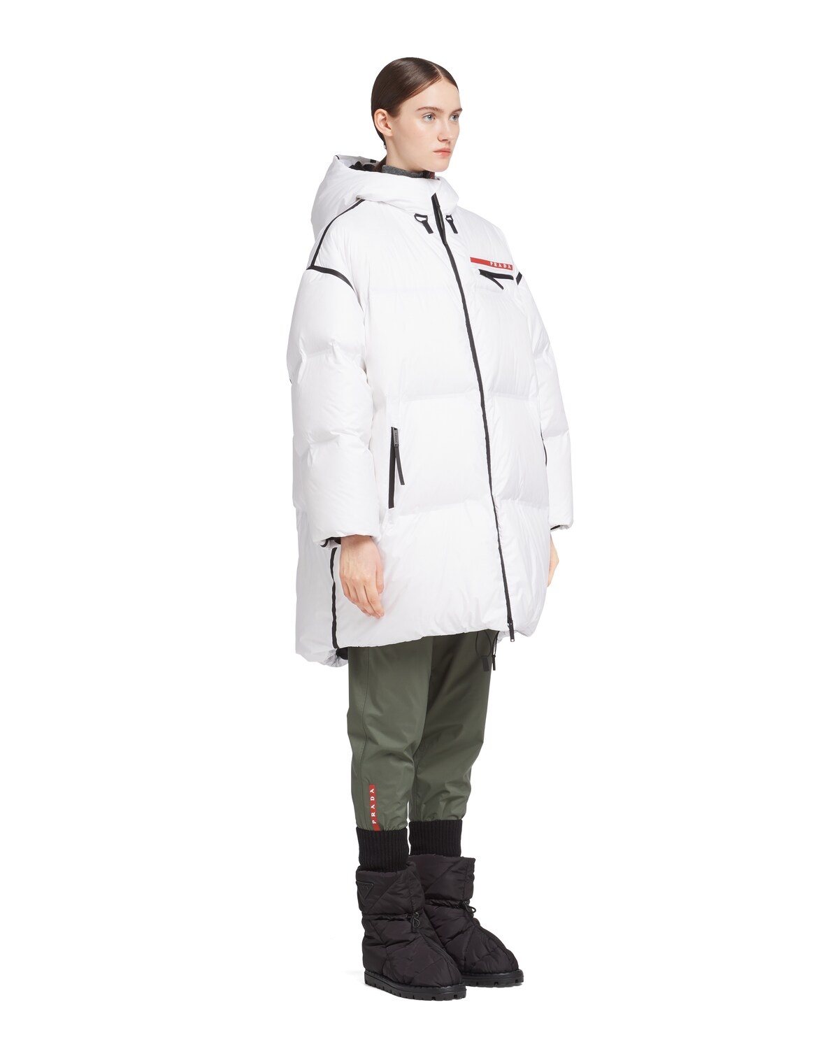 Oversized technical nylon down coat - 3