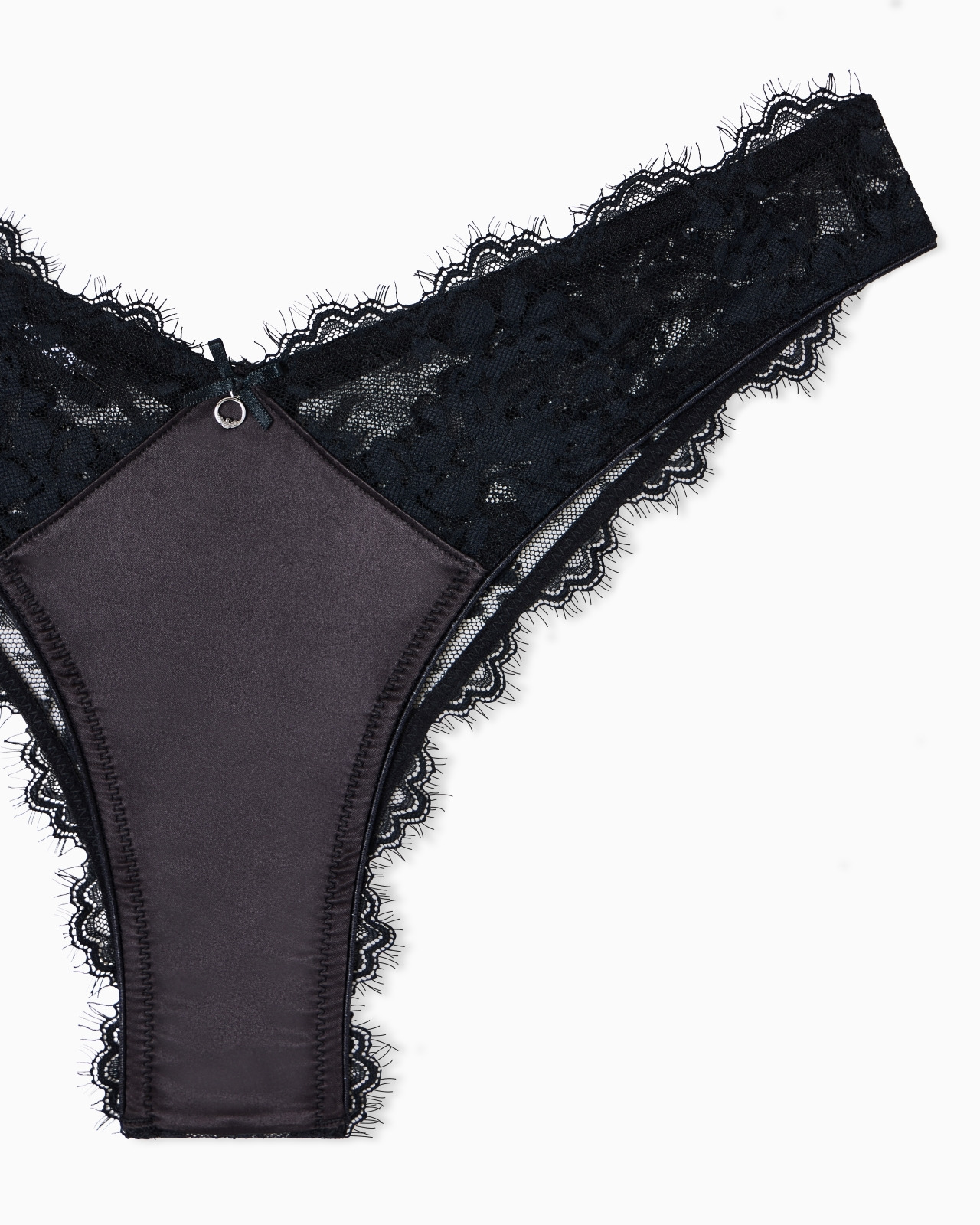 ASV LACE BRAZILIAN BRIEFS WITH SATIN DETAIL - 4