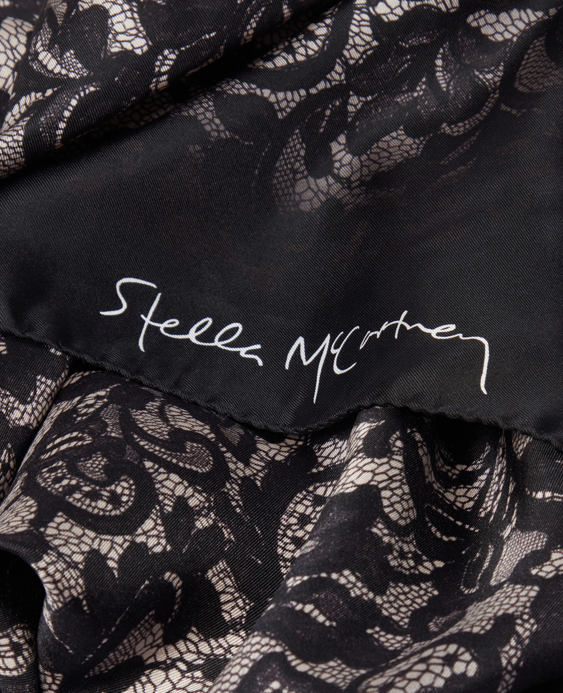 Lace Print Square Scarf - 3