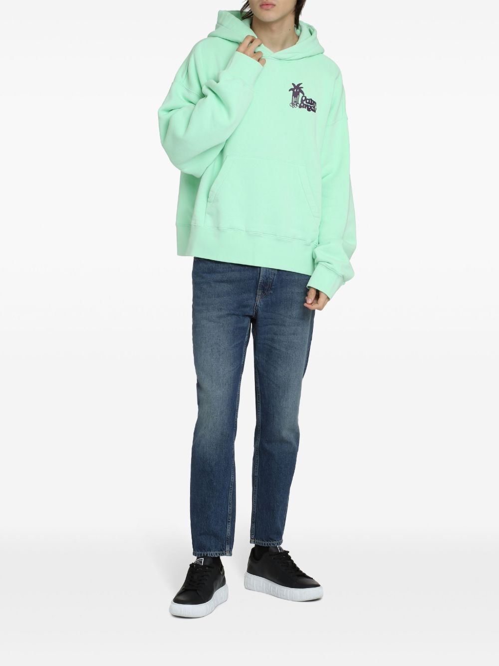 Douby logo-print cotton hoodie - 2