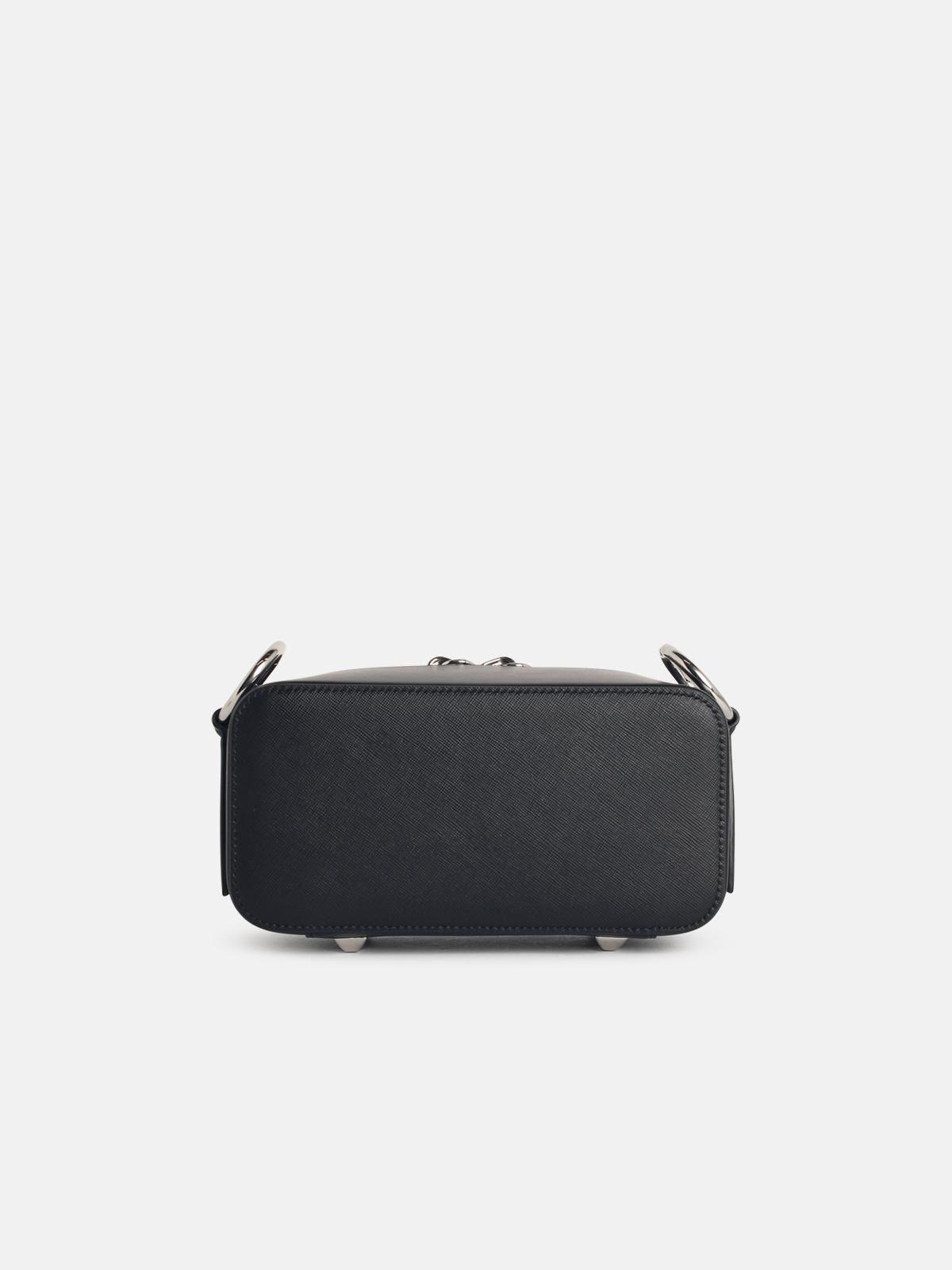'DOLL' BLACK LEATHER CROSSBODY BAG - 3