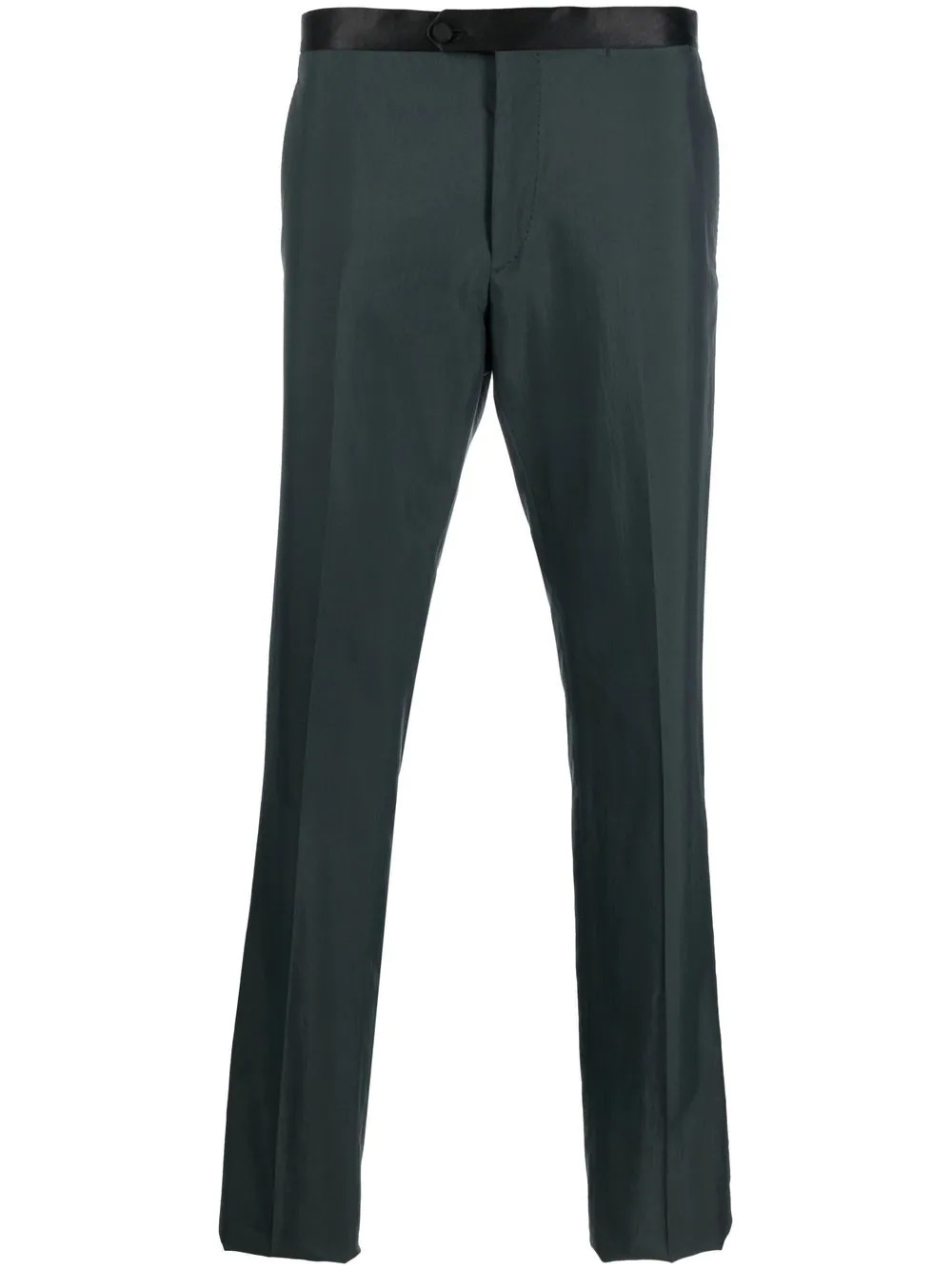 contrasting-waistband tailored trousers - 1