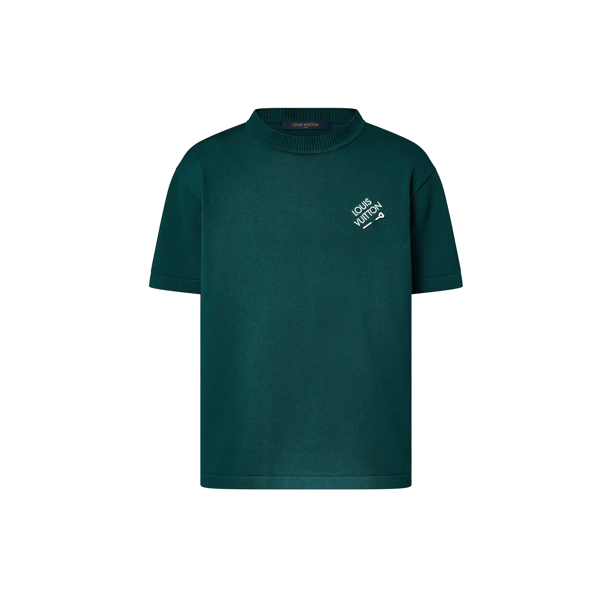Signature Short-Sleeved Cotton Crewneck - 1