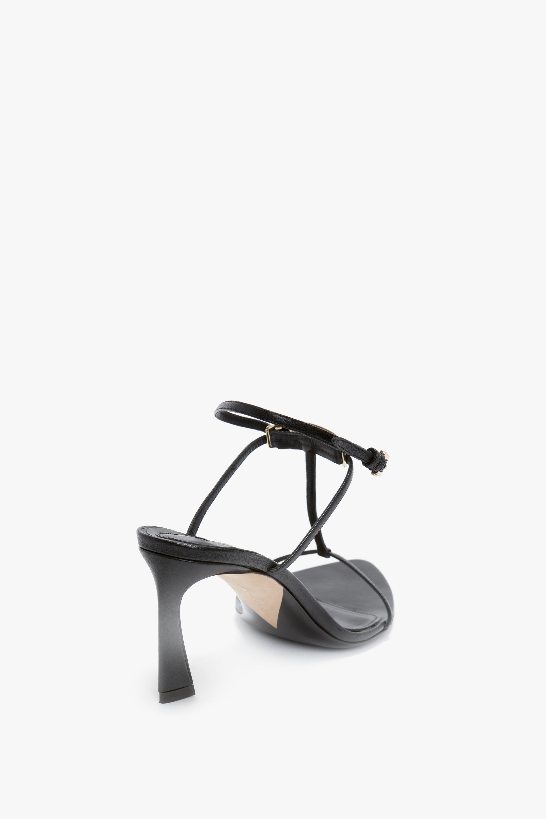 Frame Detail Sandal In Black Leather - 3