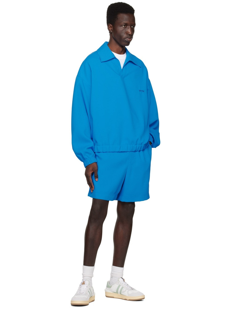 Wooyoungmi Blue Embroidered Shorts outlook