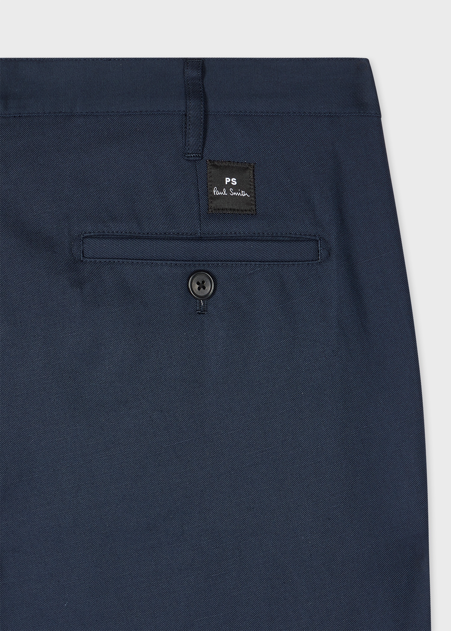 Navy Cotton-Linen Shorts - 2