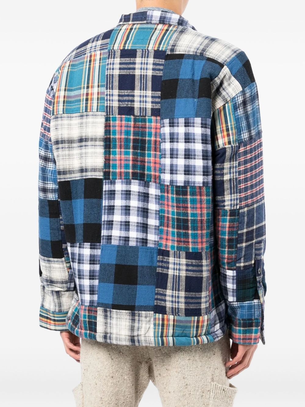 patchwork cotton shirt jacket - 4
