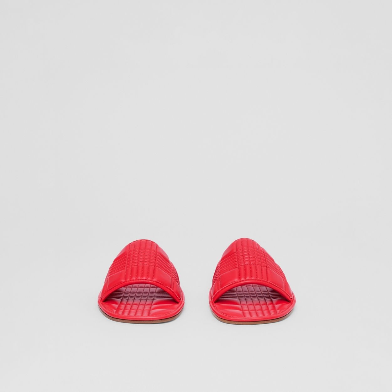 Quilted Leather Slides - 5