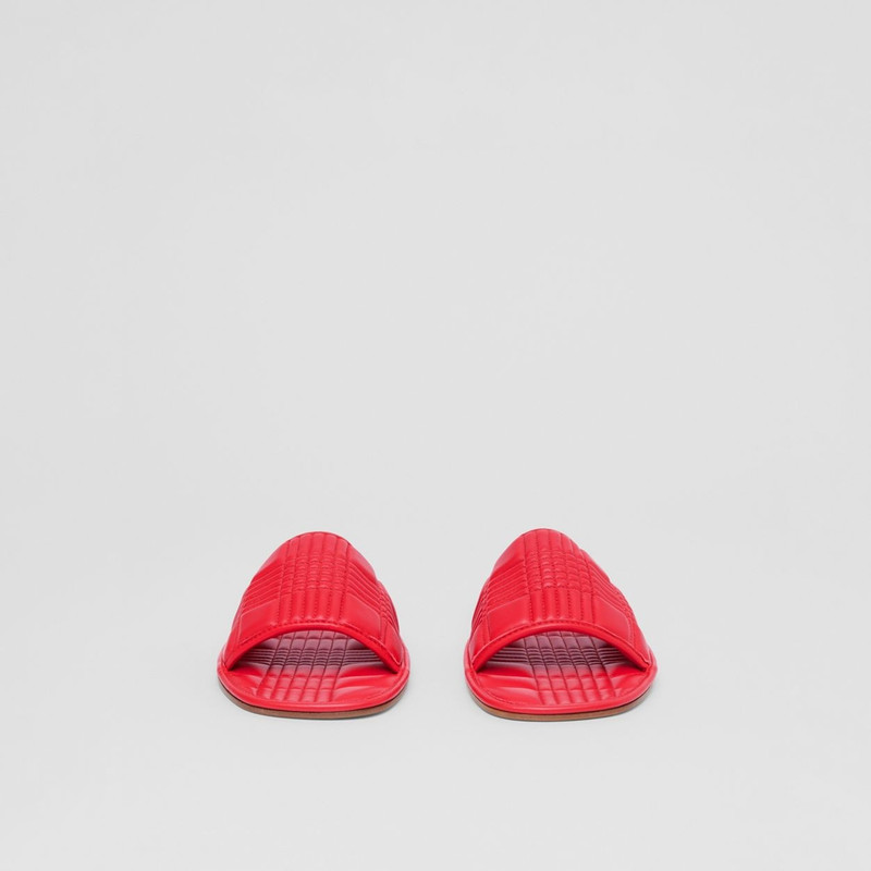 Quilted Leather Slides 5