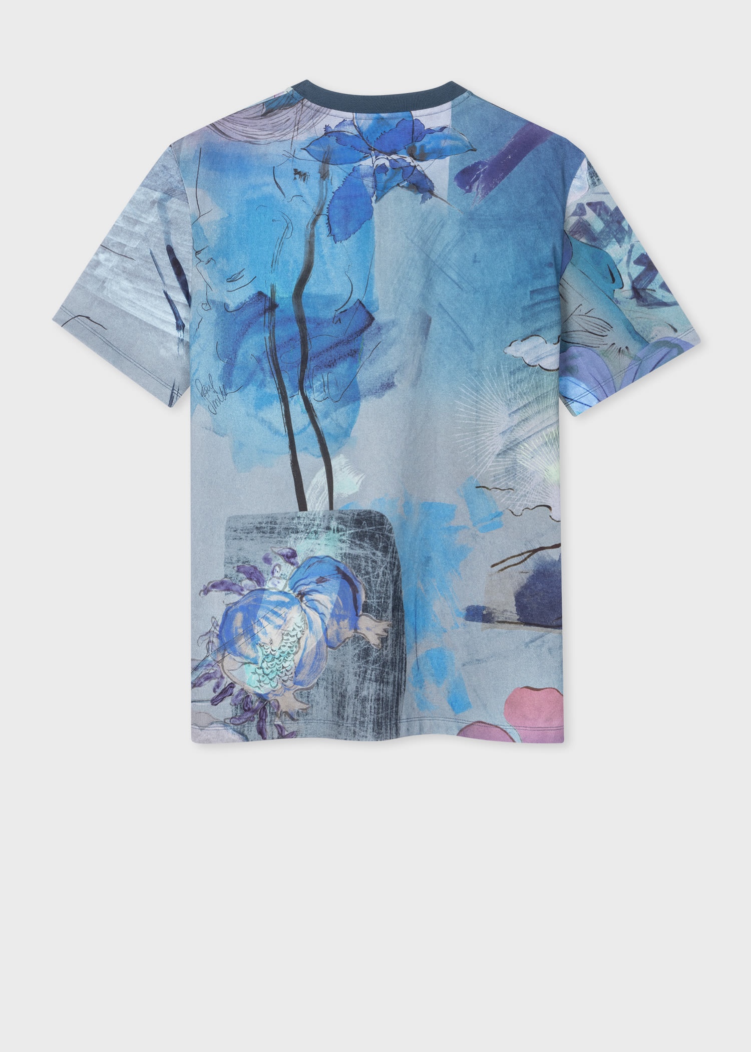 'Narcissus' Print Cotton T-Shirt - 2