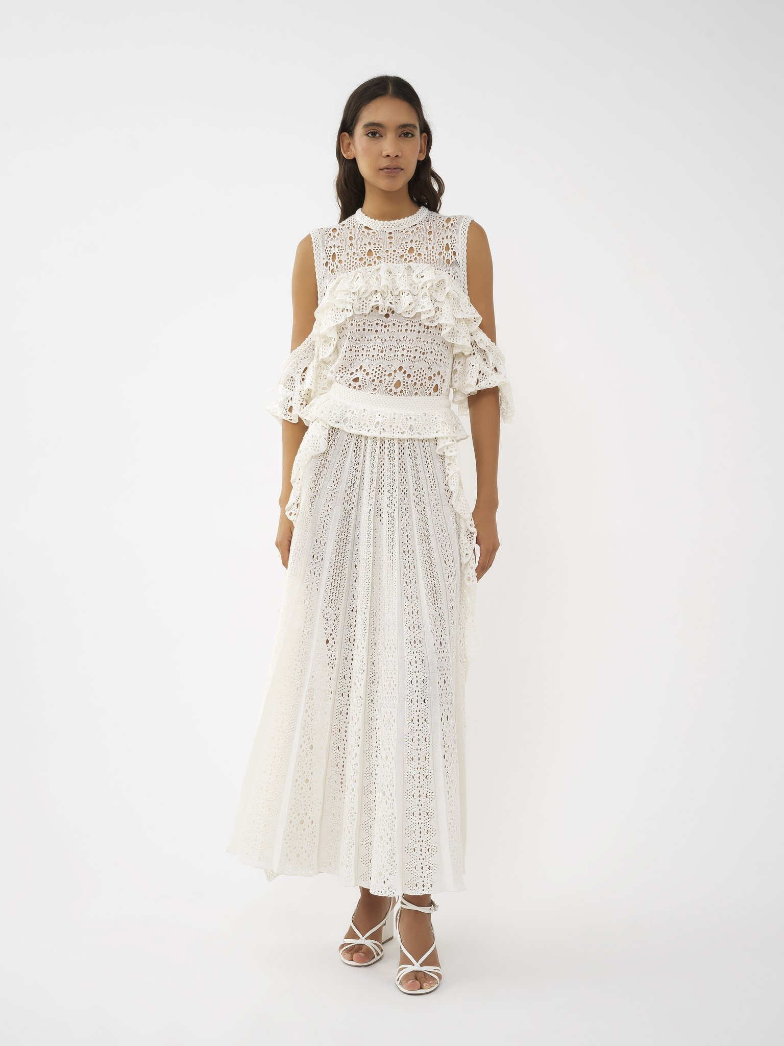 RUFFLED LONG SKIRT - 3